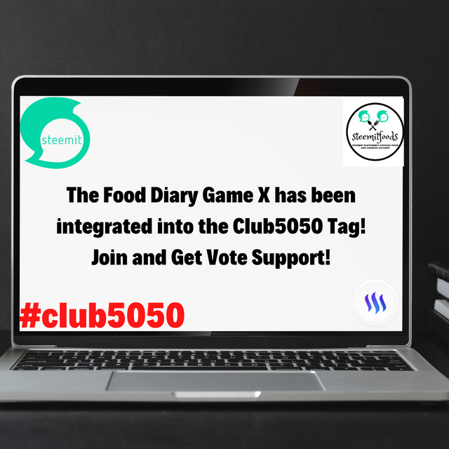 The Food Diary Game X has been integrated into the Club5050 Tag! Join and Get Vote Support!.png
