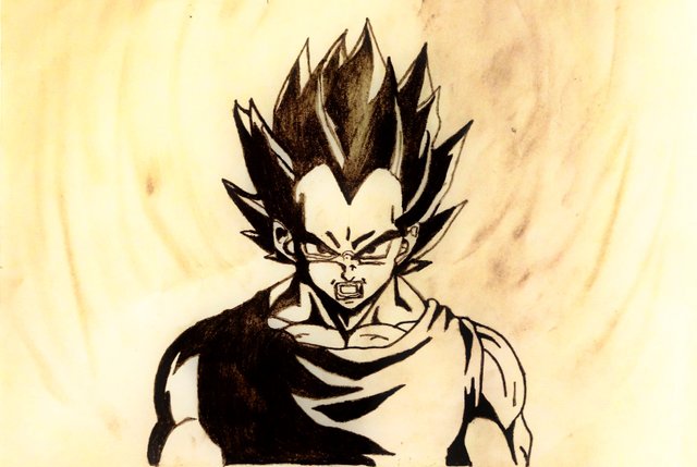 DRAGON BALL / VEGETA / my second pencil drawing creyon, of this character.  — Steemit