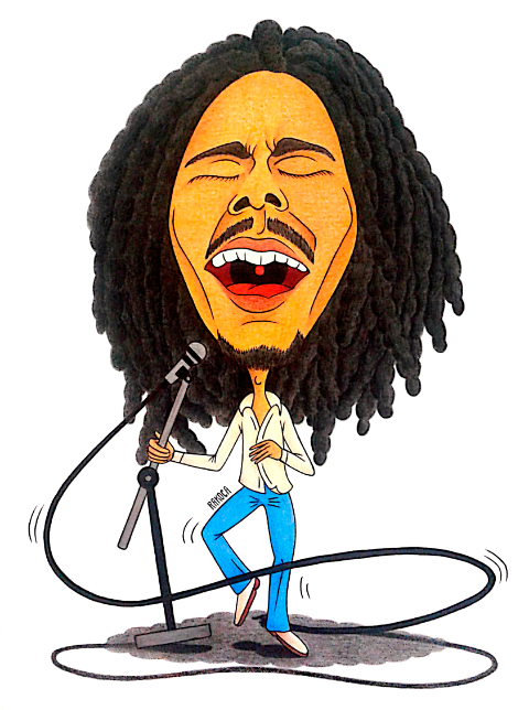 Step by step illustration of Bob Marley — Steemit