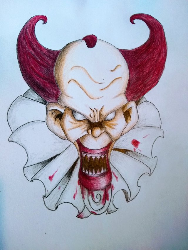 scary clown pencil drawings