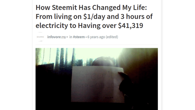 How Steemit Has Changed My Life: From living on $1day and 3 hours of electricity to Having over 41,319.png