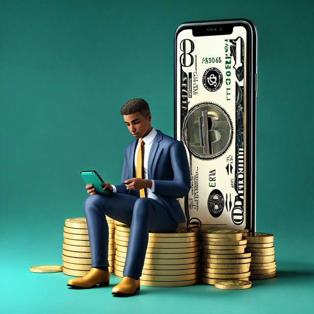 3d illustration of a man sitting on dollar dollar .jpg