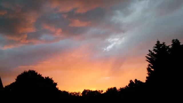 Fiery Twilight sky photo