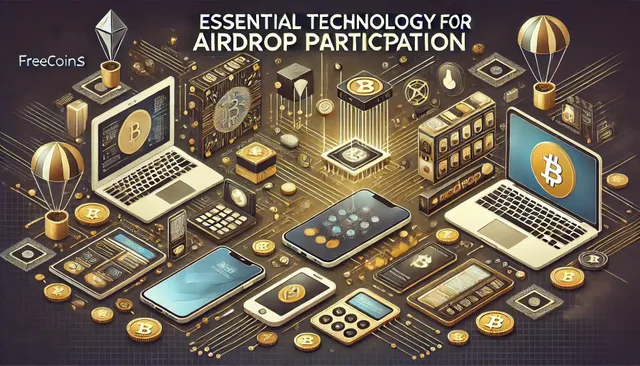 DALL·E-2024-07-28-18.18.22-A-banner-image-for-an-article-titled-Essential-Technology-for-Airdrop-Participation-on-the-website-freecoins24.io_.-The-image-should-feature-various-1.webp