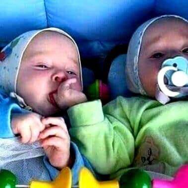 Funny baby twins hot sale