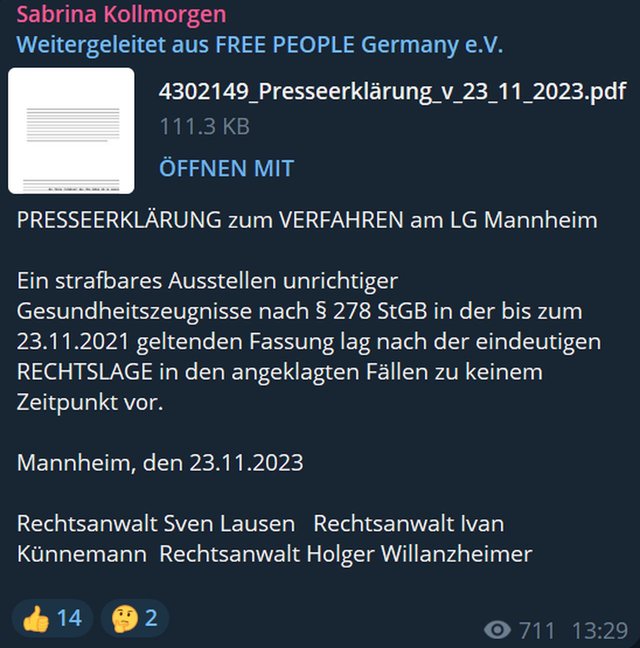 Ein strafbares Ausstellen unrichtiger Gesundheitszeugnisse nach § 278 StGB in der bis zum 23.11.2021 geltenden Fassung lag nach der eindeutigen RECHTSLAGE in den angeklagten Fällen zu keinem Zeitpunkt vor..jpg