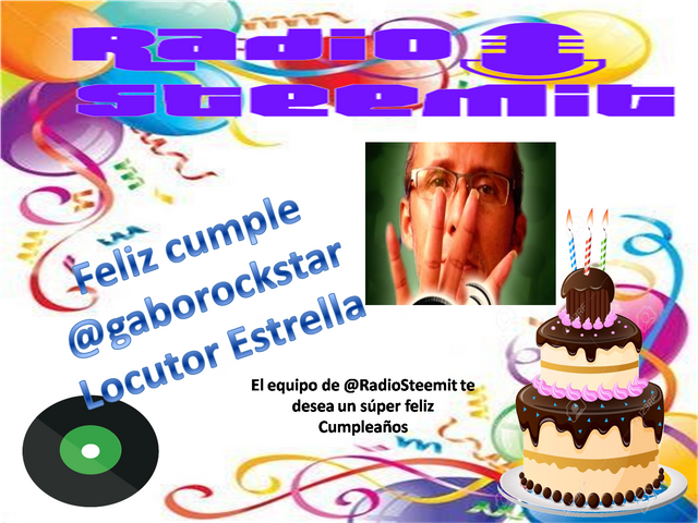 De cumpleaños en RadioSteemit... ¡¡¡Felicidades @gaborockstar!!! — Steemit
