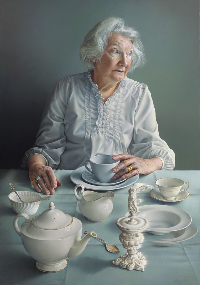 An Angel At My Table-oil on linen over panel 100 x 70 cm-Miriam Escofet.jpg