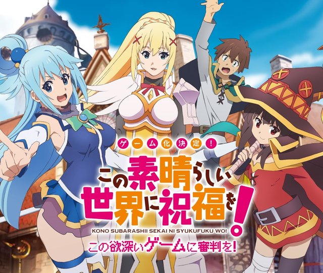 Download Welcome to the world of Adventure with the wittiest adventurers -  Kazuma, Aqua, Megumin and Darkness