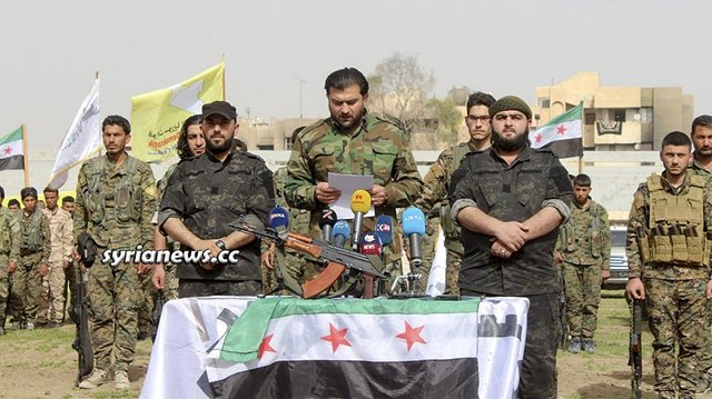 Kurdish SDF separatist militia with al Qaeda FSA terrorists.jpg