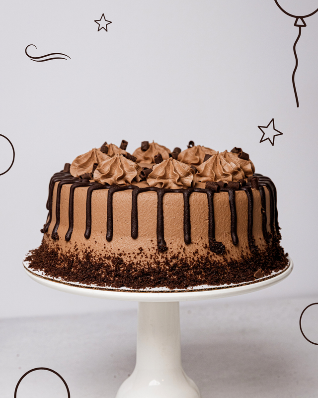Brown Minimalist Chocolate Cake Food Instagram Post.png