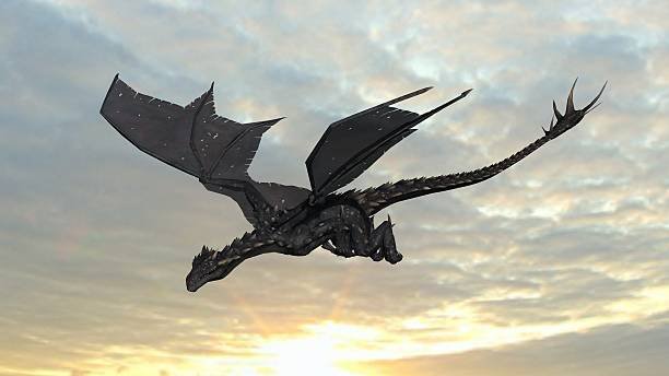 dragon-in-flight-on-sky-background-picture-id511485954.jpg