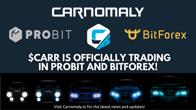 Twitter CARR is officially trading In Probit AND BITFOREX! .png