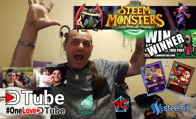 I was the WINNER of the Real Physical Cards & 5 Booster Packs in the @steemmonsters Contest - YEAH - Congratulations to all the WINNERS.jpg