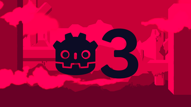 Resoluttion with the Godot logo and the number 3