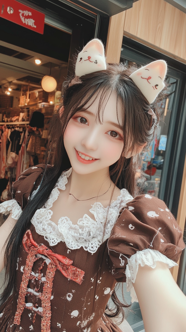 zxtz0898_A_cute_girl_wearing_a_brown_and_red_dress_with_white_d_1395ddd0-90fa-4a07-86ce-9b502a151c90.png