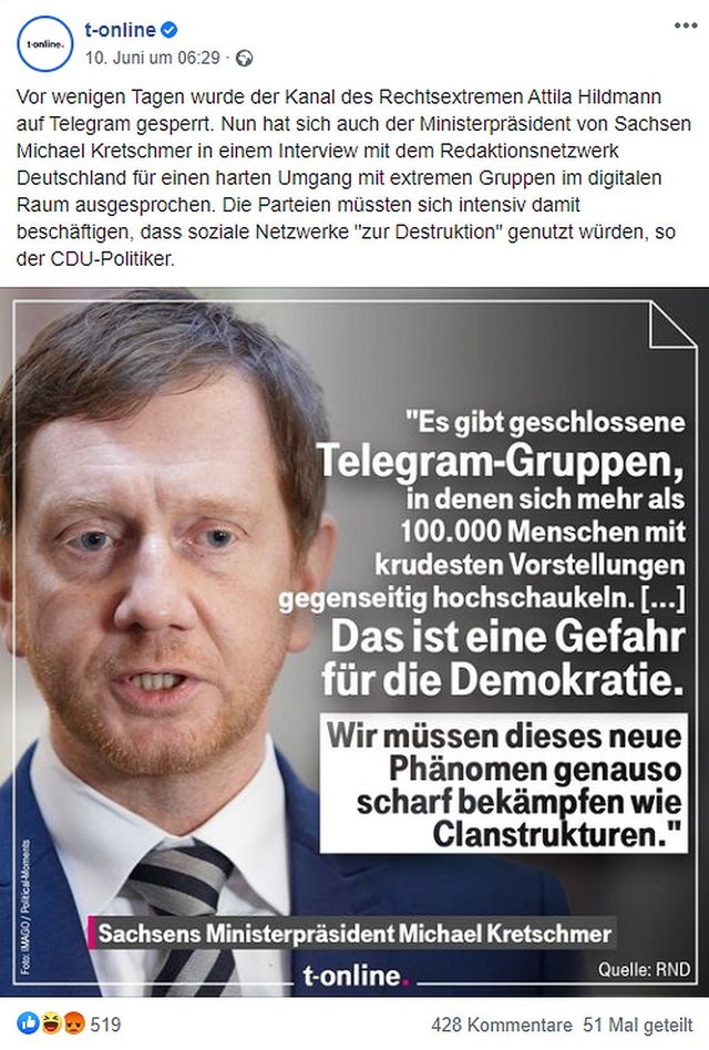 Es gibt geschlossene Telegram-Gruppen, in denen sich mehr als 100.000 Menschen mit krudesten Vorstellungen gegenseitig hochschaukeln.jpg