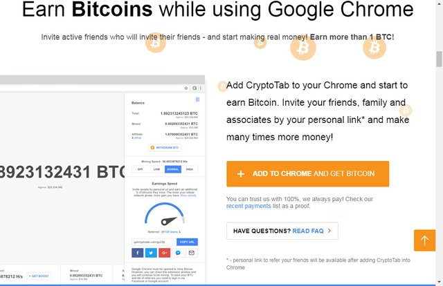 Mining Free Bitcoin With Google Chrome Computer Browser - 