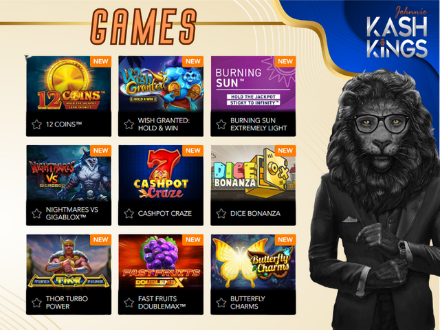 Johnny Kash Kings casino games