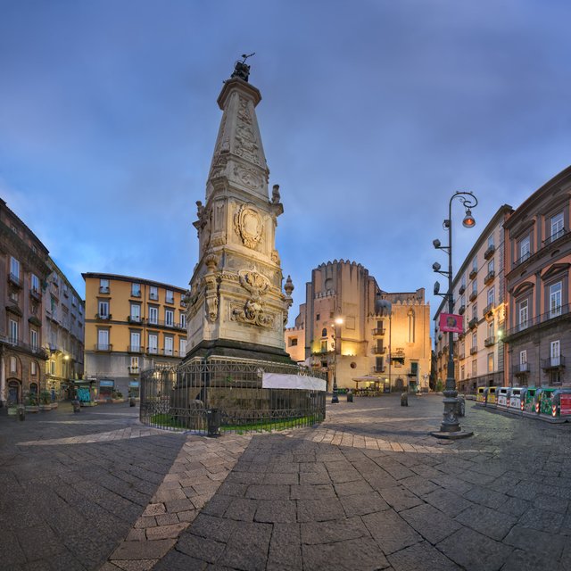 Piazza San Domenico Maggiore in the Evening, Naples, Italy.jpg