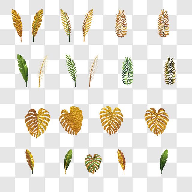 Set golden leaf monstera and palm.jpg