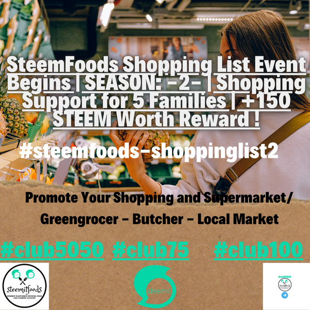 SteemFoods Food Shopping List Event Season2 Begins.png