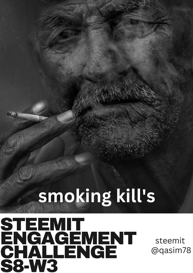 Monochrome Man Photo Anti-Smoking Campaign Poster.png