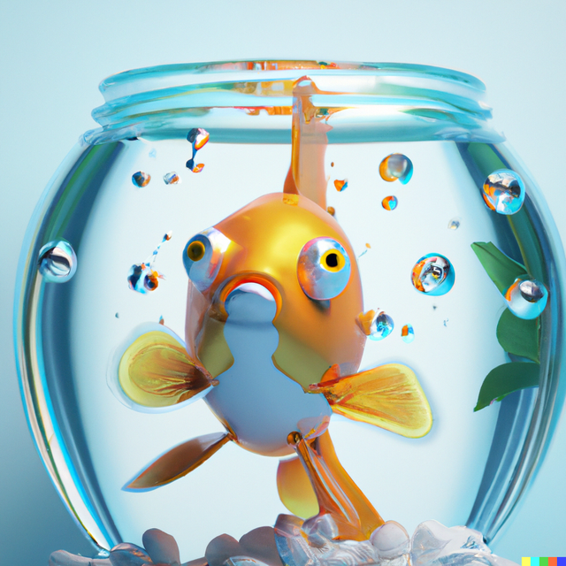 DALL·E 2023-01-12 15.28.54 - 3D render of a cute tropical fish in an aquarium on a light blue background, digital art.png