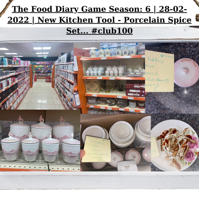 The Food Diary Game Season 6  28-02-2022  New Kitchen Tool - Porcelain Spice Set  .. #club100.png