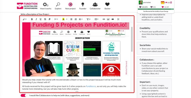 How to Create a Project on Fundition.io and Receive Donations!