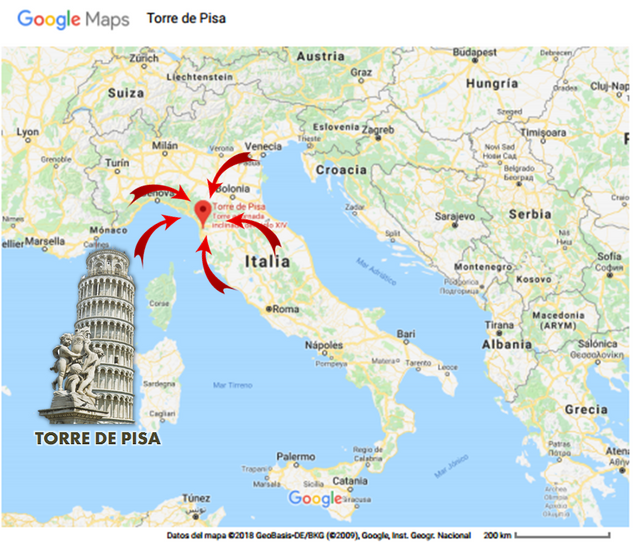 mapa de italia pisa Torre de Pisa (Torre di Pisa) / Italia — Steemit