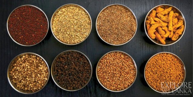 Kitchen essentials – (from top left) mustard, fennel, cumin, tumeric, white pepper, black pepper, corinader and fenugreek.jpg