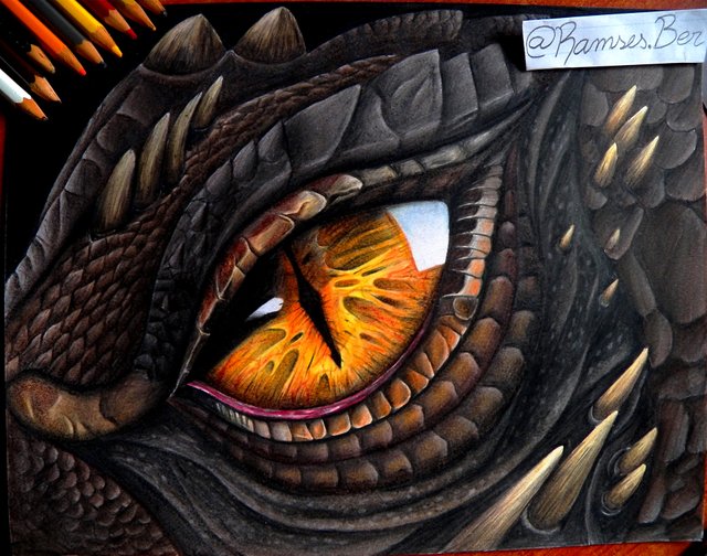 Time Lapse Drawing A Dragon Eye With School Faber Castell Colors The Eye Of The Dragon Italent Contest Steemit