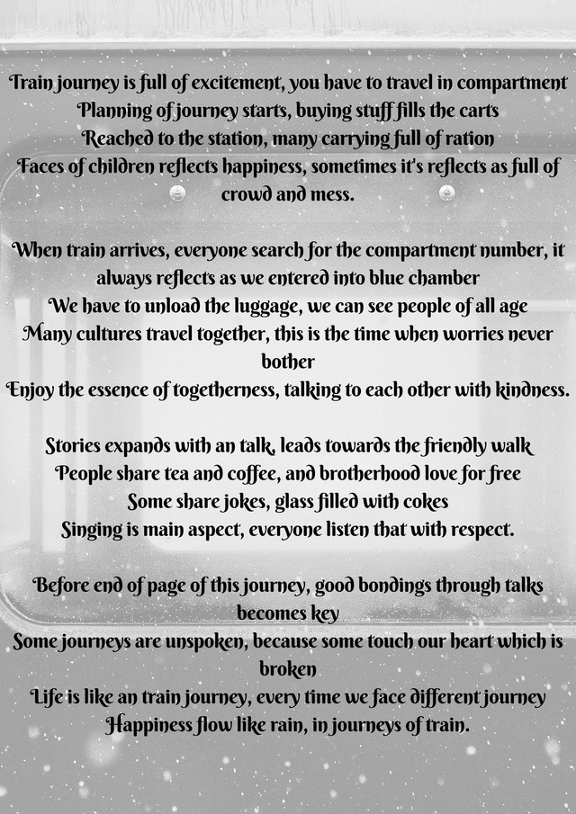 Life Train Journey Poem