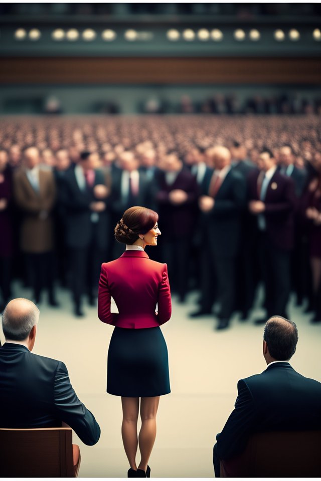 Woman speaking to a large crowd.jpg