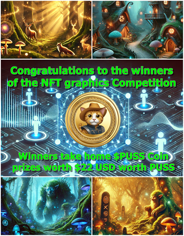 Winners take home $PUSS Coin prizes worth $22 USD worth PUSS.png