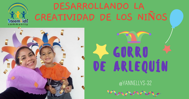 📢 Kids Contest - Developing children's creativity: "Gorro de Arlequín Desfile de Carnaval” - by @yannellys-32./#club5050 — Steemit