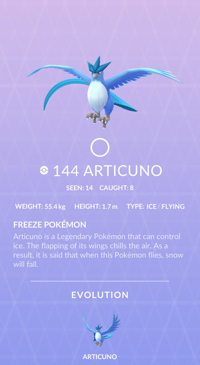 Articuno  Pokédex