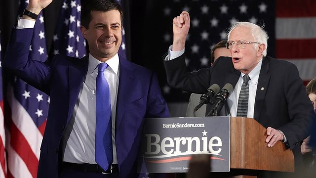 bernie sanders vs pete buttigieg iowa caucus.jpg