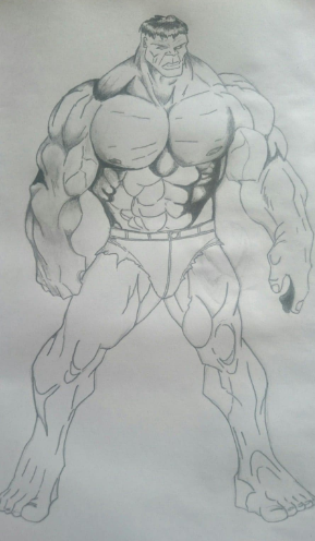 Pencil Drawing Of Hulk  Steemit