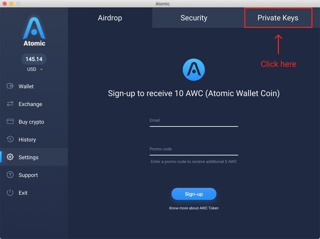 Private keys 2, Atomic Wallet.png