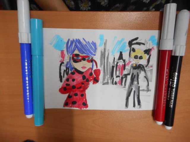 Coloring  Miraculous Ladybug & Cat Noir, the Movie   - Markers  (1).JPG