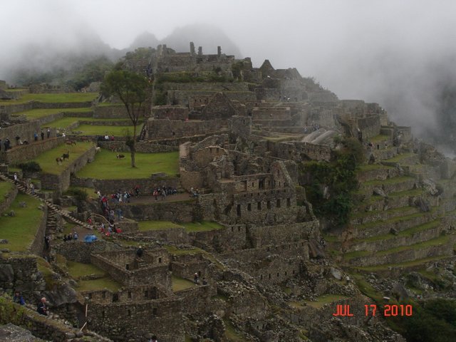 Machu Picchu in the clouds.JPG