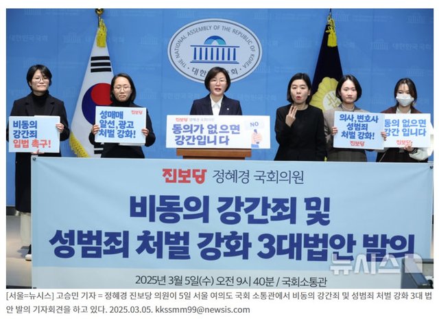 출처_뉴시스_ 정혜경 진보당 의원_비동의 간음죄 발의하자는 사진-1.jpg