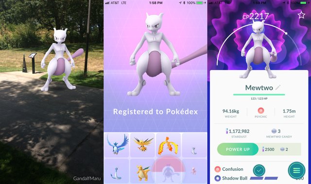 My recent Pokemon Go activities: Raikou, Raichu, Mewtwo. — Steemit