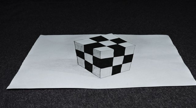 Realistic Cube On Paper 3d Cube Drawing Step By Step Tutorial Steemit