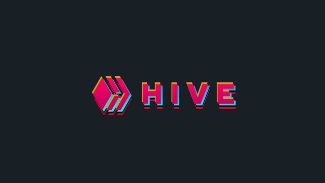 Hive crypto banner in a retro style.
