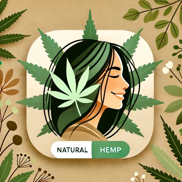 DALL·E 2024-06-16 08.12.50 - A profile avatar of a natural hemp enthusiast exuding a relaxed and joyful vibe. The avatar has a serene expression and incorporates elements like gre.webp