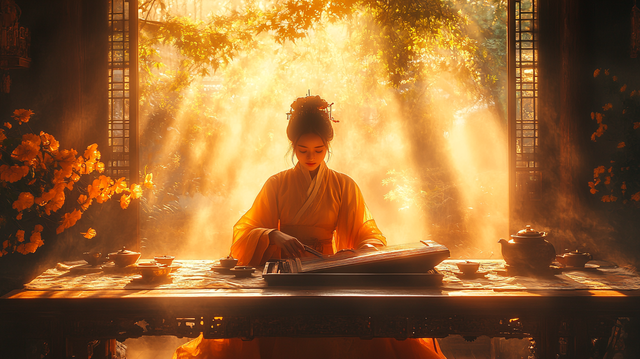 a_serene_traditional_Chinese_tea_house_at_sunset_sof_6dd8f8e9_c1d5_4987_9265_641042e42bd0.png