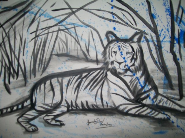 el tigre blanco en la malesa de tinta, mixta, 35x50 002.jpg